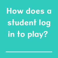 How does a student log in to play?