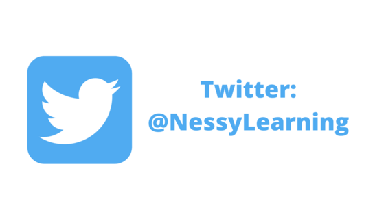 Twitter logo that reads ‘Twitter: @NessyLearning’ to the right.